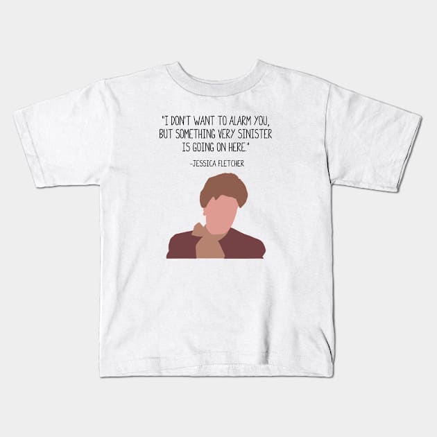 Murders She Wrotes Jessicas Fletchers Kids T-Shirt by Hoang Bich